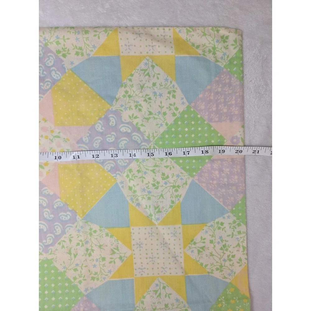 Vtg 80s Atelier Martex Gloria Vanderbilt Patchwork Floral Pillowcase Ruffled STD